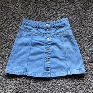 Topshop button up denim skirt